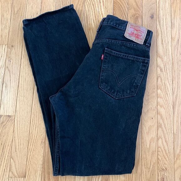 Levi's Vintage 505 Black Jeans Regular Fit size‎ 36 x 34 - Picture 4 of 9